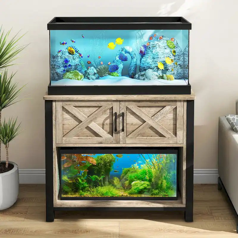 Aquarium-Unterschrank 40–50 Gallonen, Unterschrank für Fischtank mit Steckdosen
