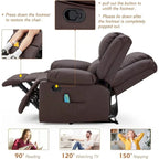 2-Sitzer-Liegesofa mit Wärme- und Massagefunktion