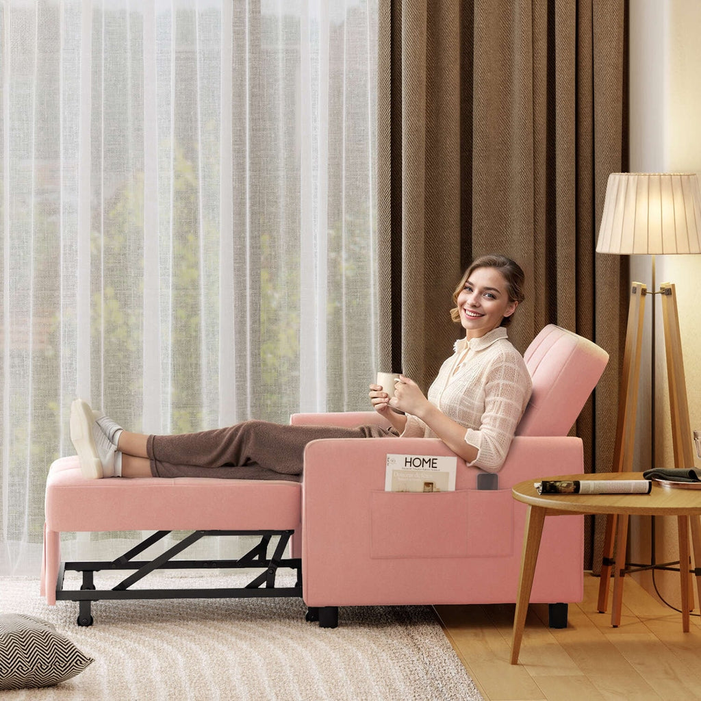 3-in-1 verstellbares Schlafsofa, ausziehbares Sesselsofa, umwandelbares Klappbett für das Wohnzimmer