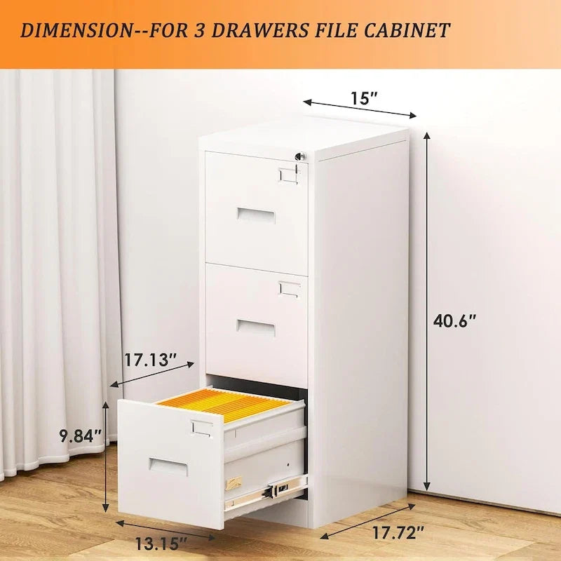 Rollcontainer/Standcontainer mit 3 Schubladen für das Home Office