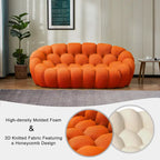 2-Sitzer Blasen-Sofa, geschwungen, Wabenform mit 3D-Textilgewebe für Wohnzimmer, Salon, Apartment