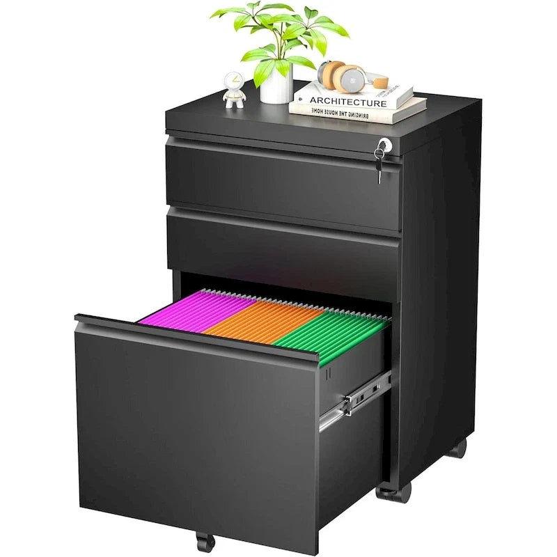 Rollcontainer/Standcontainer mit 3 Schubladen für das Home Office