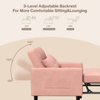 3-in-1 verstellbares Schlafsofa, ausziehbares Sesselsofa, umwandelbares Klappbett für das Wohnzimmer