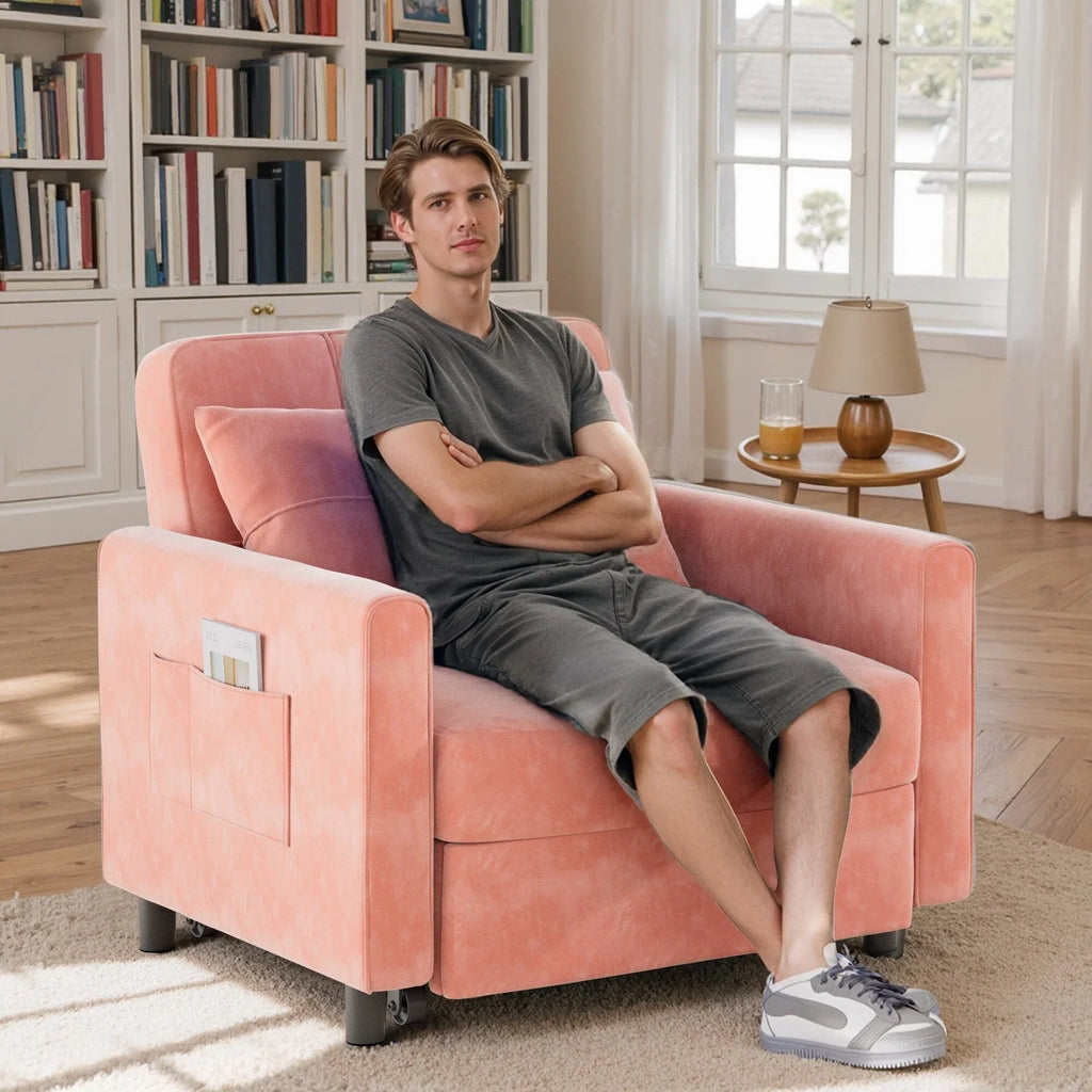 3-in-1 verstellbares Schlafsofa, ausziehbares Sesselsofa, umwandelbares Klappbett für das Wohnzimmer