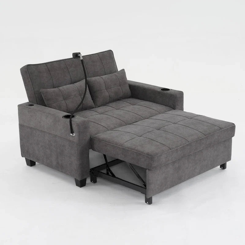 3-in-1 Schlafsofa ausziehbar mit USB-Anschlüssen