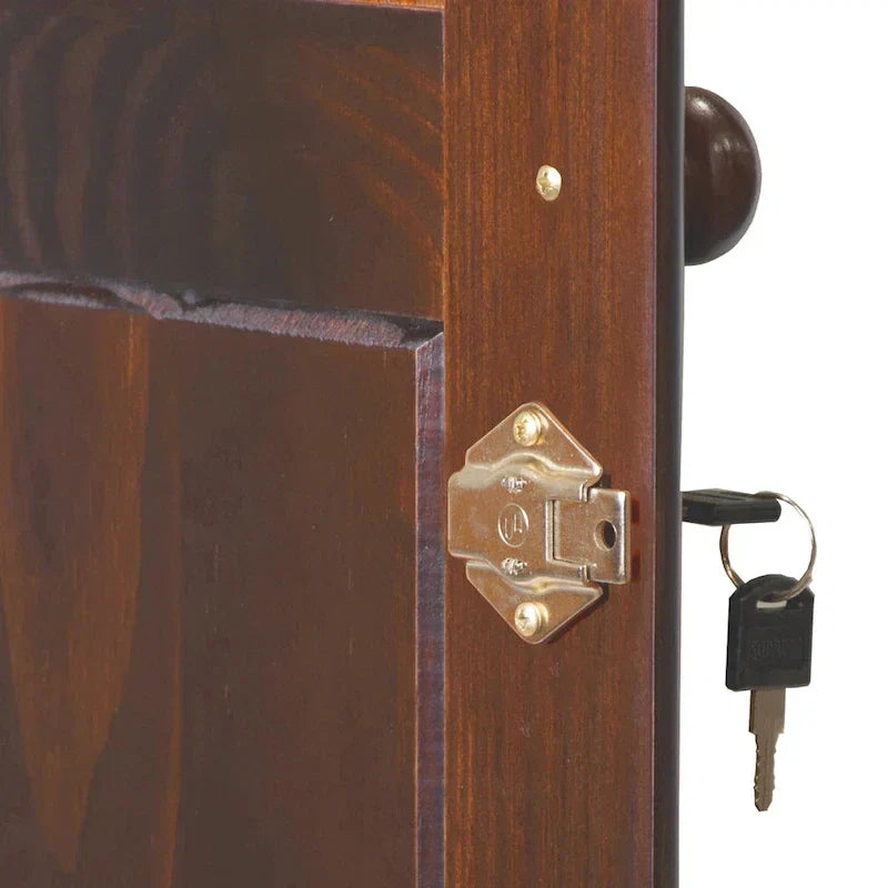 3-türiger Kleiderschrank – Weiß/Mokka/Java – Massivholz