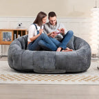 Graues modernes Chaiselongue-Sofa aus Chenille, 59 Zoll