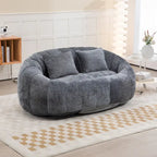 Graues modernes Chaiselongue-Sofa aus Chenille, 59 Zoll