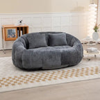 Graues modernes Chaiselongue-Sofa aus Chenille, 59 Zoll