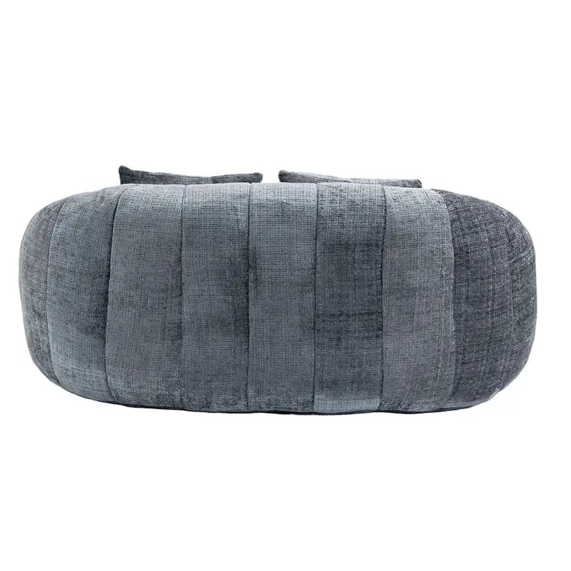 Graues modernes Chaiselongue-Sofa aus Chenille, 59 Zoll