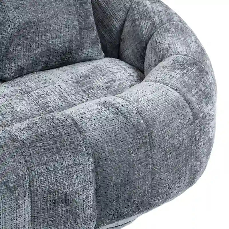 Graues modernes Chaiselongue-Sofa aus Chenille, 59 Zoll
