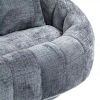 Graues modernes Chaiselongue-Sofa aus Chenille, 59 Zoll