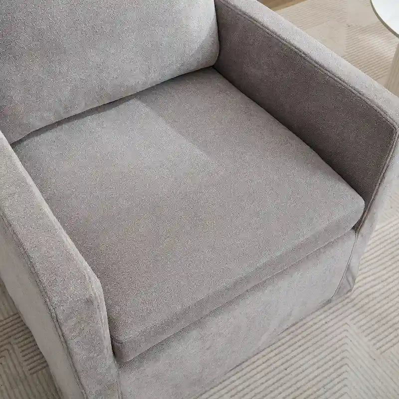 29.92   Chenille-Akzentsessel mit drehbarem Sockel und abnehmbarem Kissen