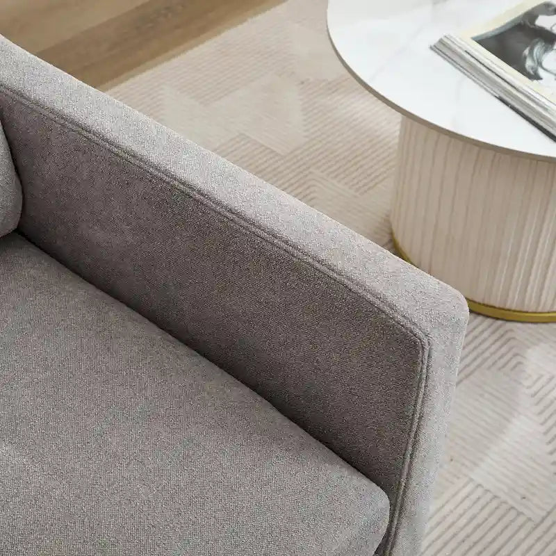 29.92   Chenille-Akzentsessel mit drehbarem Sockel und abnehmbarem Kissen