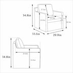 29.92   Chenille-Akzentsessel mit drehbarem Sockel und abnehmbarem Kissen