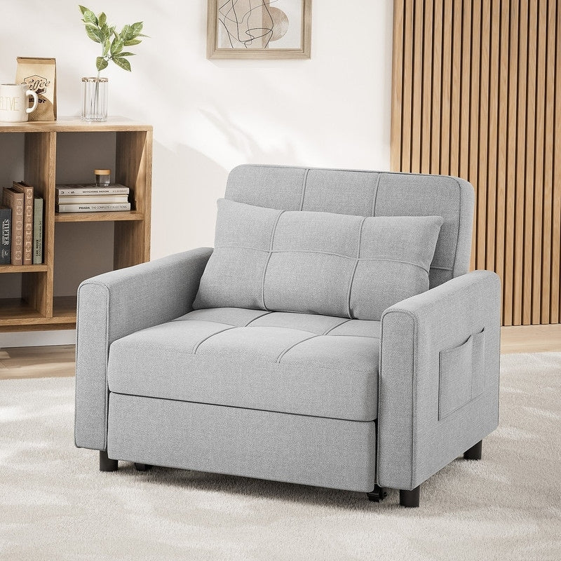 3-in-1 verstellbares Schlafsofa, ausziehbares Sesselsofa, umwandelbares Klappbett für das Wohnzimmer