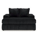 Midnight-Madness Schwarze überdimensionale Chaiselongue – 163 B x 173 T x 104 H cm