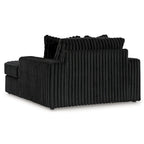 Midnight-Madness Schwarze überdimensionale Chaiselongue – 163 B x 173 T x 104 H cm