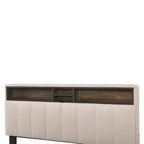 Polsterbett mit Stauraum-Kopfteil, Twin XL Ausziehbett und 2 Schubladen