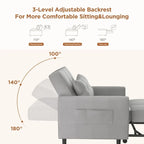 3-in-1 verstellbares Schlafsofa, ausziehbares Sesselsofa, umwandelbares Klappbett für das Wohnzimmer