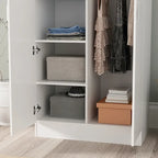 2-türiger Kleiderschrank, freistehender Schlafzimmerschrank mit Kleiderstange