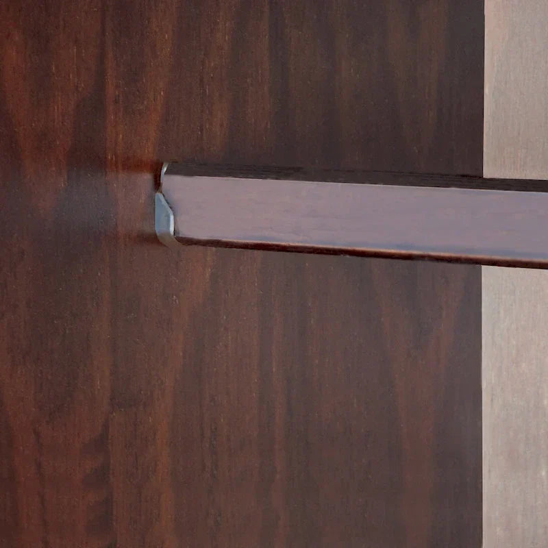 100 % Massivholz Flexibler Kleiderschrank mit Metall- oder Holzknäufen