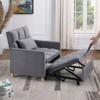 3-in-1 Schlafsofa Loungesessel, Schwarz