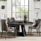 47 Zoll runder Esstisch für 4 Personen, Holztisch im Landhausstil für Küche, Esszimmer, Wohnzimmer