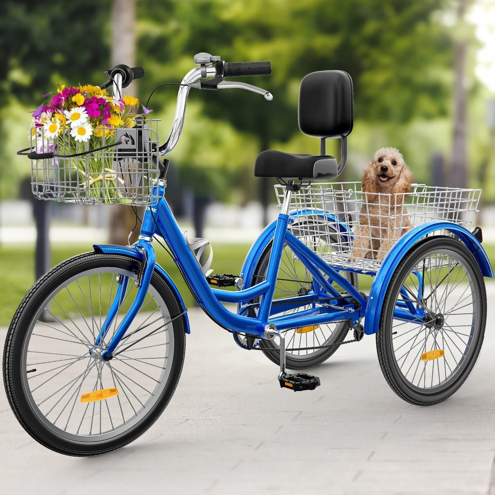 26 Zoll Erwachsenen Dreirad 3-Rad-Fahrrad 7-Gang Dreirad-Fahrrad