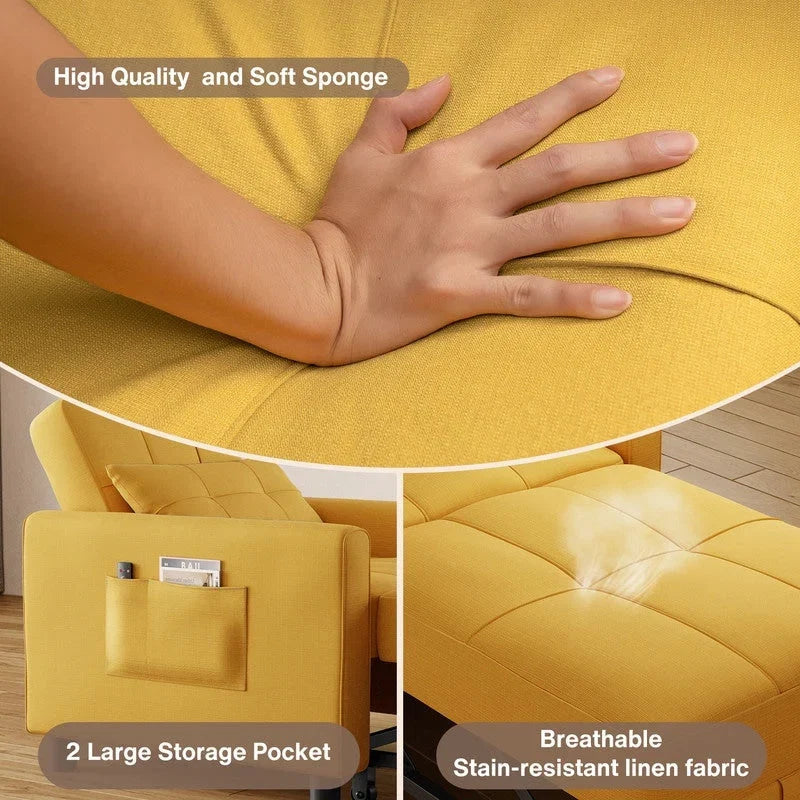 3-in-1 verstellbares Schlafsofa, ausziehbares Sesselsofa, umwandelbares Klappbett für das Wohnzimmer