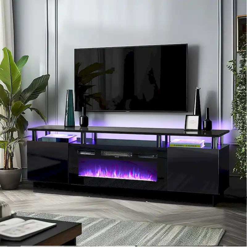 70  TV-Ständer mit Elektrokamin, 36  Elektrokamin