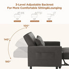 3-in-1 verstellbares Schlafsofa, ausziehbares Sesselsofa, umwandelbares Klappbett für das Wohnzimmer