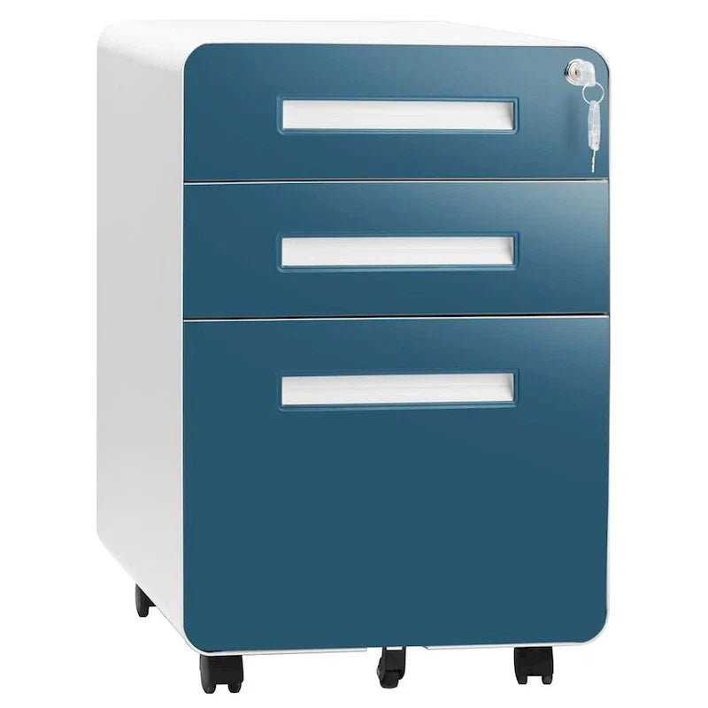 Rollcontainer/Standcontainer mit 3 Schubladen für das Home Office