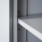 72 Küchenschrank, traditioneller freistehender Schrank mit 4 Türen und 3 verstellbaren Einlegeböden, großer zentraler Schublade
