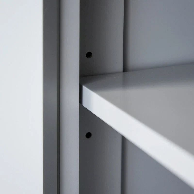 72 Küchenschrank, traditioneller freistehender Schrank mit 4 Türen und 3 verstellbaren Einlegeböden, großer zentraler Schublade