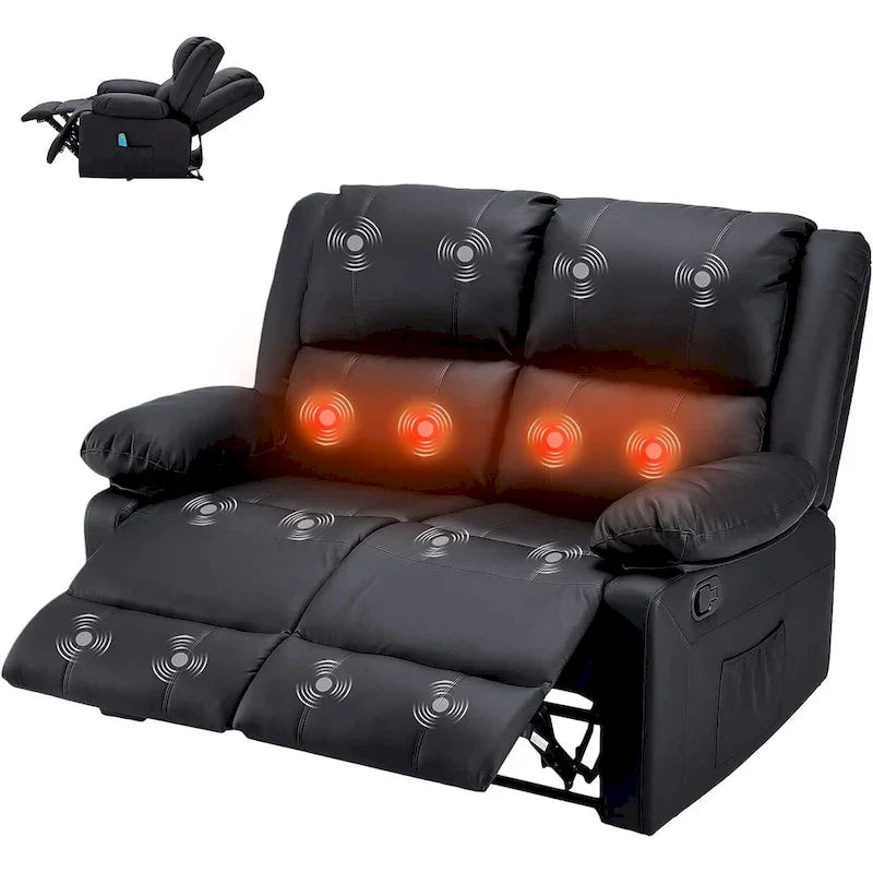 2-Sitzer-Liegesofa mit Wärme- und Massagefunktion