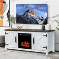 58 Farmhouse elektrische Kamin-TV-Ständer Konsolentisch für Fernseher bis zu 65 Zoll