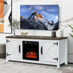 58 Farmhouse elektrische Kamin-TV-Ständer Konsolentisch für Fernseher bis zu 65 Zoll