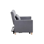 3-in-1 Schlafsofa Loungesessel, Schwarz