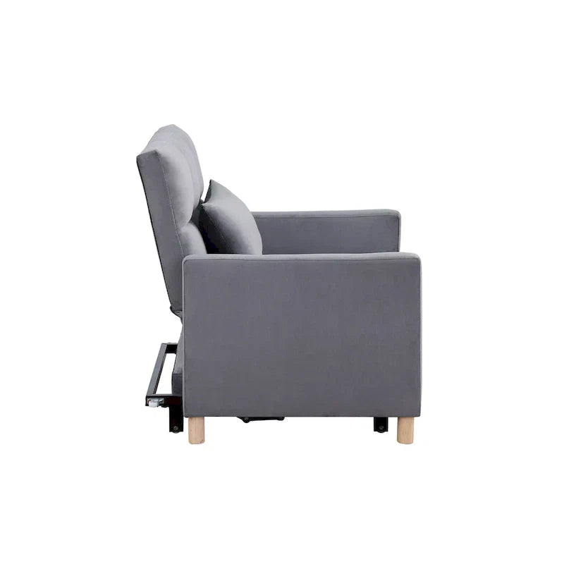 3-in-1 Schlafsofa Loungesessel, Schwarz