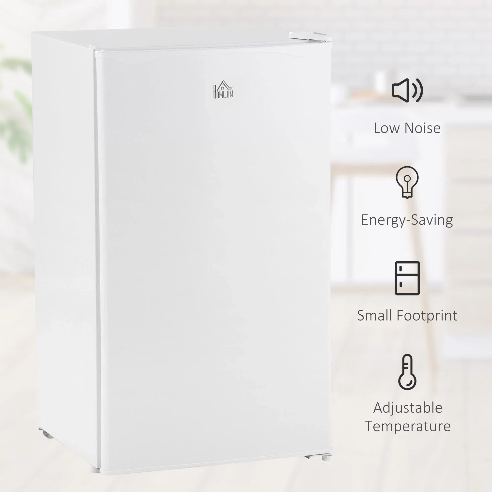 3.2 Cu.Ft Mini-Kühlschrank mit Gefrierfach, eintüriger Kompaktkühlschrank mit einstellbarem Thermostat für das Schlafzimmer