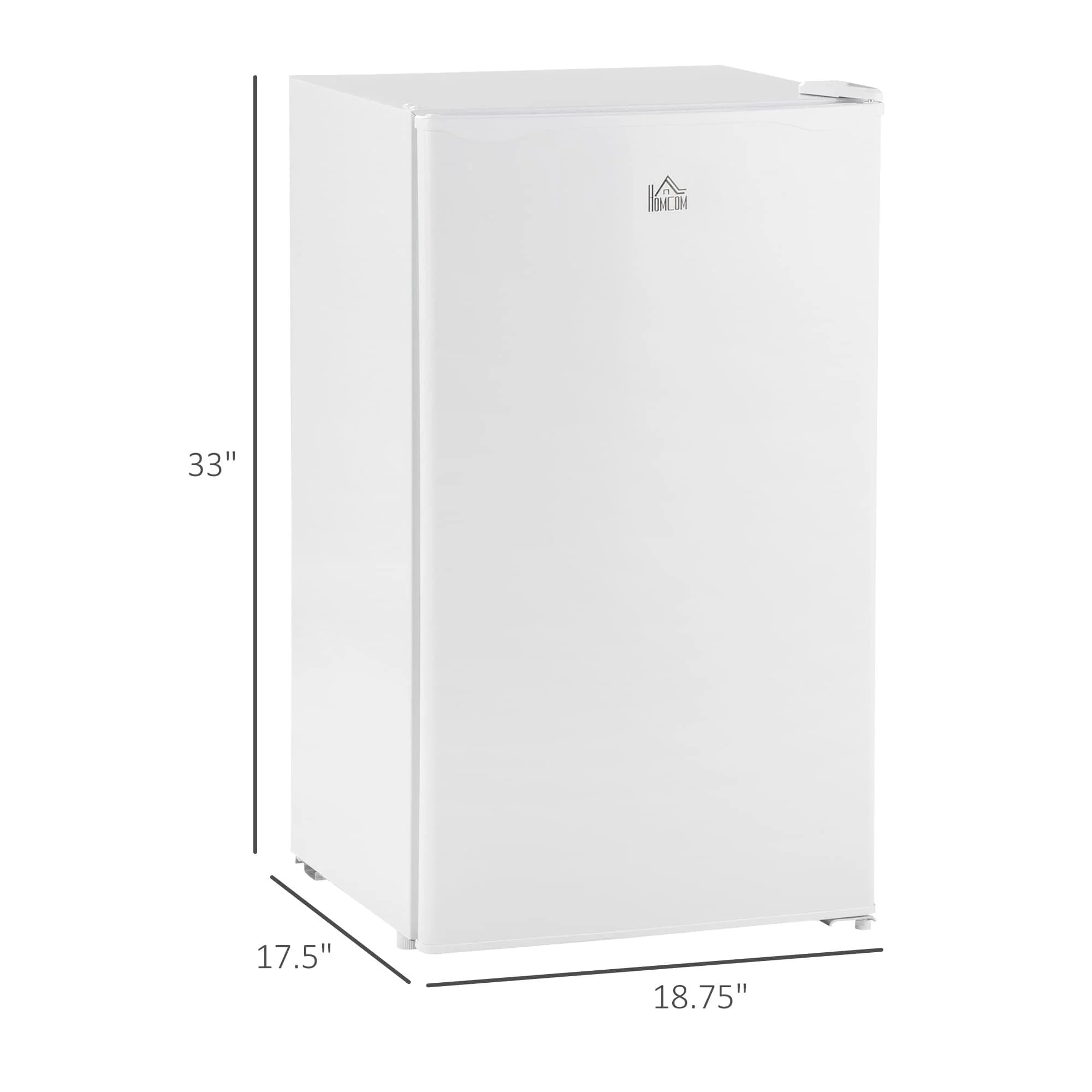 3.2 Cu.Ft Mini-Kühlschrank mit Gefrierfach, eintüriger Kompaktkühlschrank mit einstellbarem Thermostat für das Schlafzimmer