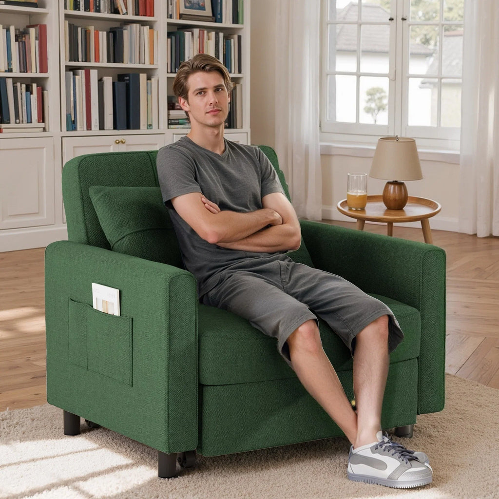 3-in-1 verstellbares Schlafsofa, ausziehbares Sesselsofa, umwandelbares Klappbett für das Wohnzimmer