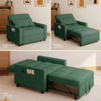 3-in-1 verstellbares Schlafsofa, ausziehbares Sesselsofa, umwandelbares Klappbett für das Wohnzimmer