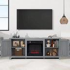 58 Farmhouse elektrische Kamin-TV-Ständer Konsolentisch für Fernseher bis zu 65 Zoll