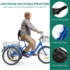 26 Zoll Erwachsenen Dreirad 3-Rad-Fahrrad 7-Gang Dreirad-Fahrrad