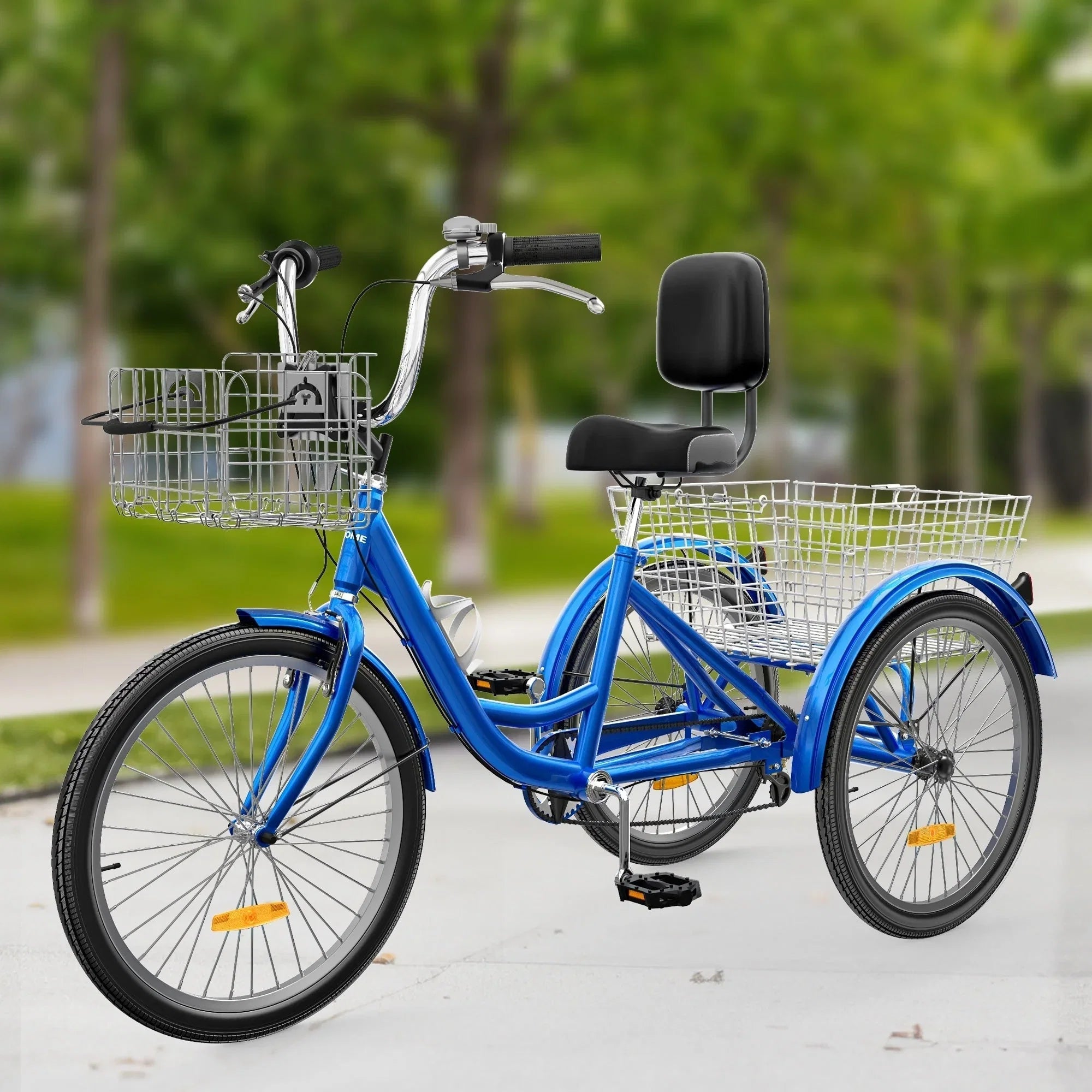 26 Zoll Erwachsenen Dreirad 3-Rad-Fahrrad 7-Gang Dreirad-Fahrrad