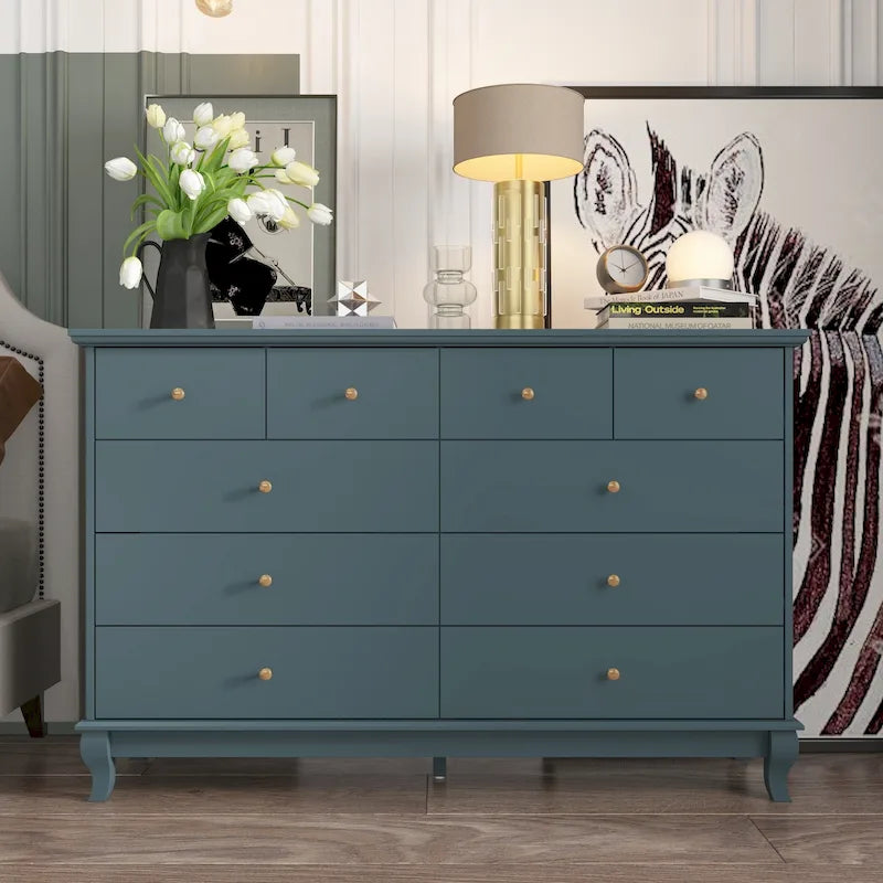 55.1W Lackkommode, lange Kommode für das Schlafzimmer, Schubladenkommode