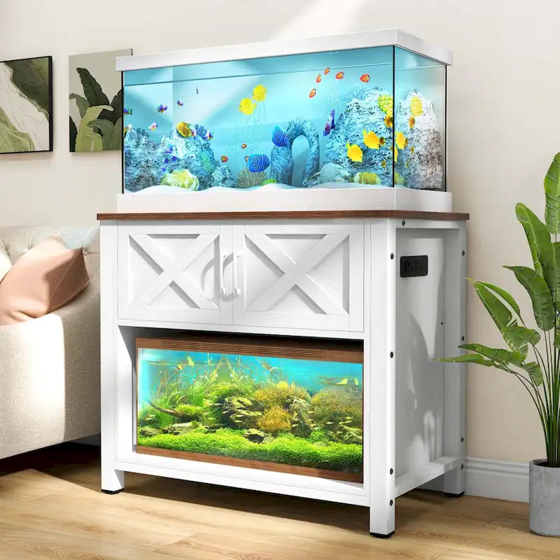 Aquarium-Unterschrank 40–50 Gallonen, Unterschrank für Fischtank mit Steckdosen