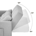 3-in-1 verstellbares Schlafsofa, ausziehbares Sesselsofa, umwandelbares Klappbett für das Wohnzimmer